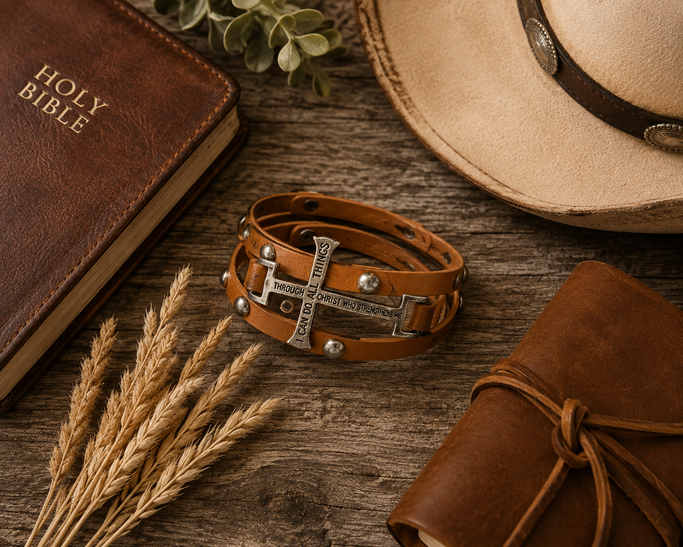 Strength Through Christ Wrap Bracelet