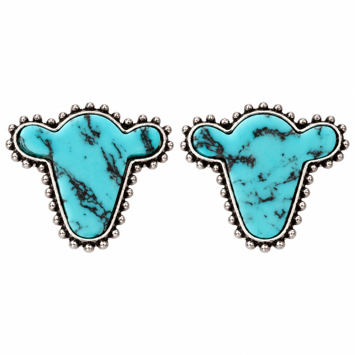 Cowgirl Cattle Club Cow Head Stud Earring Trio