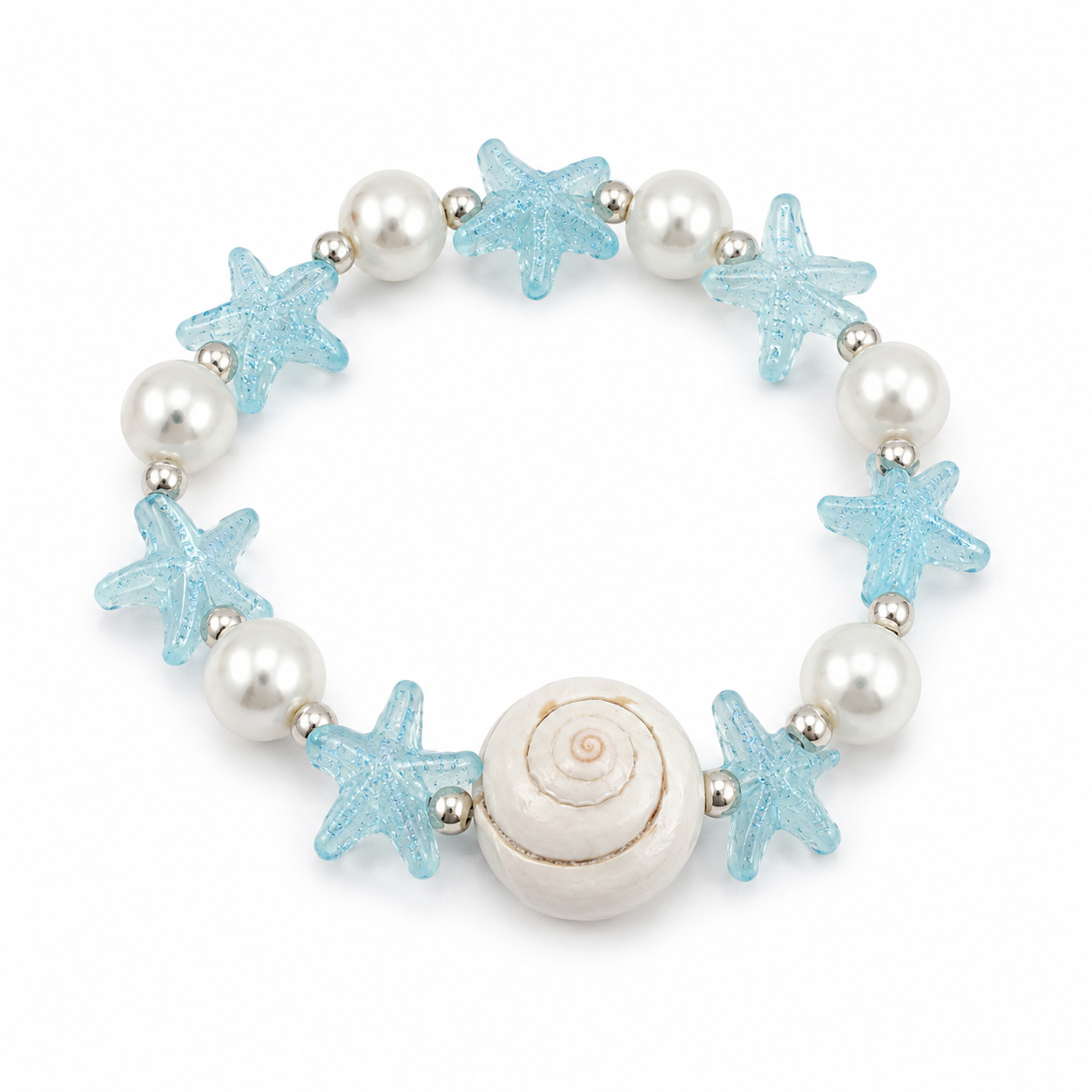 Tidal Treasure Bracelet Collection – Coastal Starfish, Pearl & Shell Stretch Bracelets | Beachy Boutique Jewelry