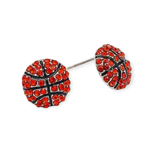 On Her Game Rhinestone Sports Stud Earrings