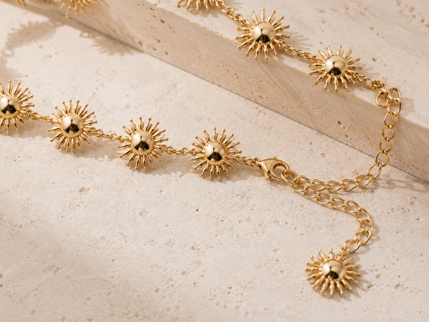 Golden Hour Sunburst Chain Belt