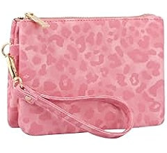 Sweet As Pink Leopard Crossbody Multi Compartment Purse