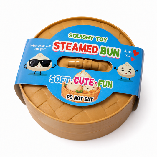 Steamed Bun Squishy Toy – Slow Rising Stress Relief Fidget | Cute Bao Bun Squeeze Toy | Soft Sensory Gift for Kids & Adults