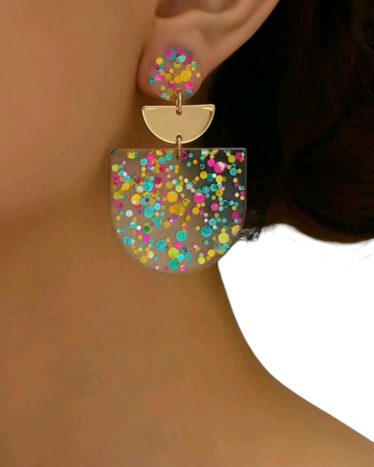 Glitter, Glitter, Bang-Bang Acrylic Eightweight Earrings