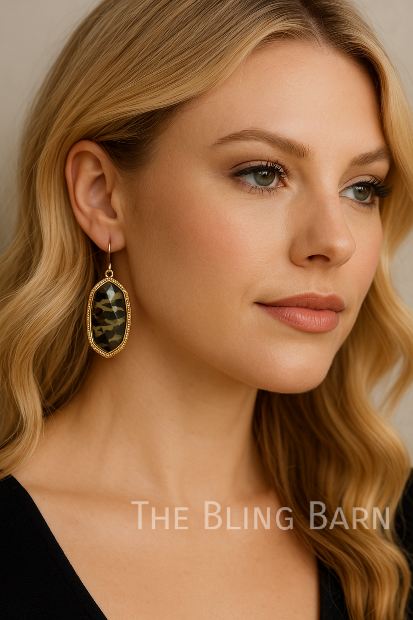 Western Terrain Camo Drop Earrings