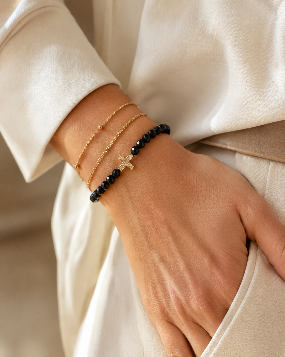 Everyday Faith Stretch Cross Bracelet