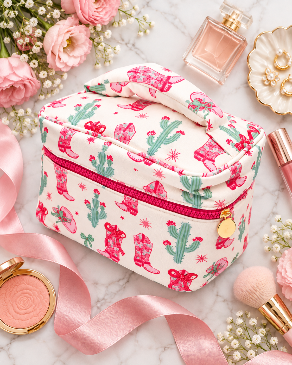 Desert Darling Western Travel Cosmetic Case