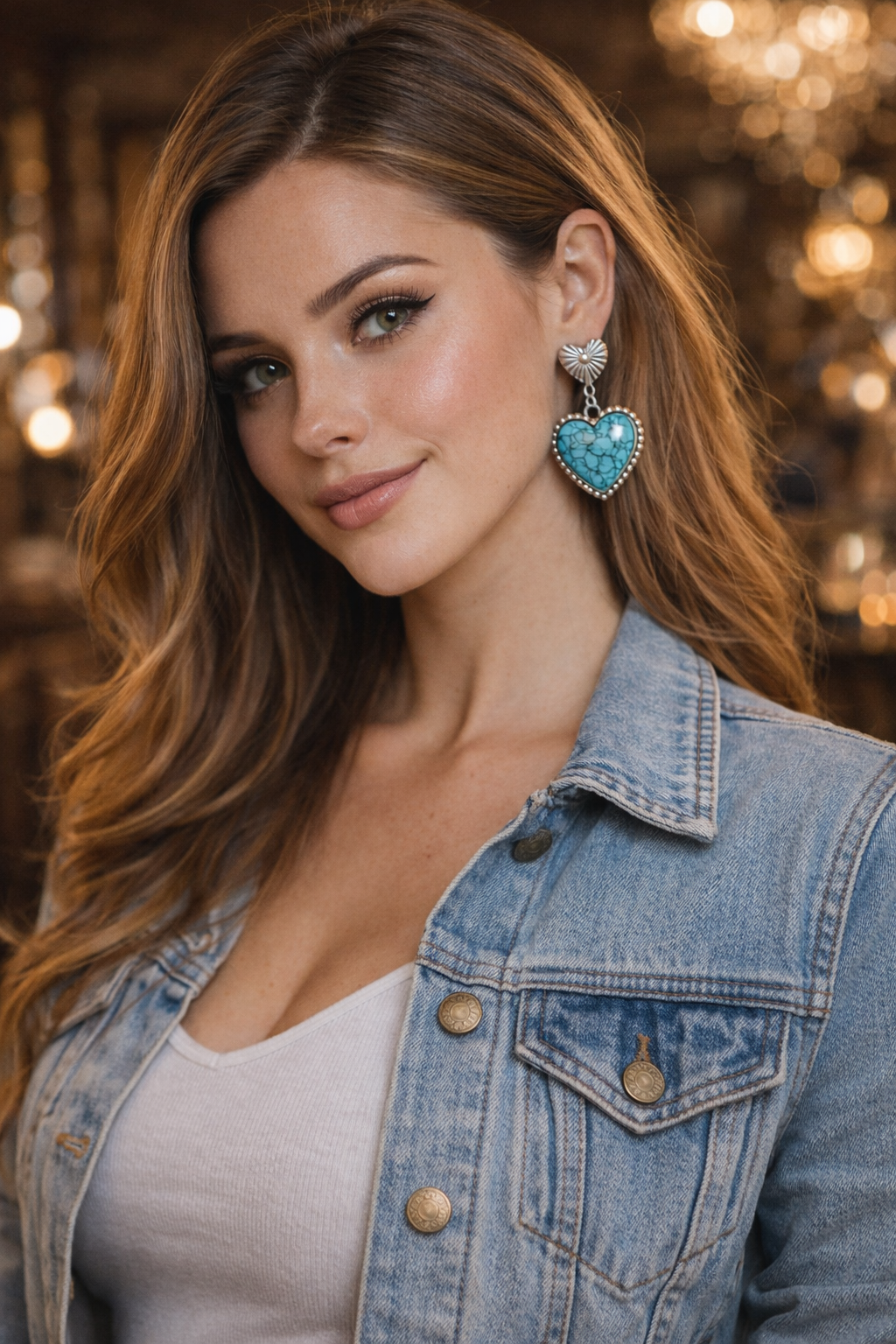 Heart of the West Turquoise Earrings