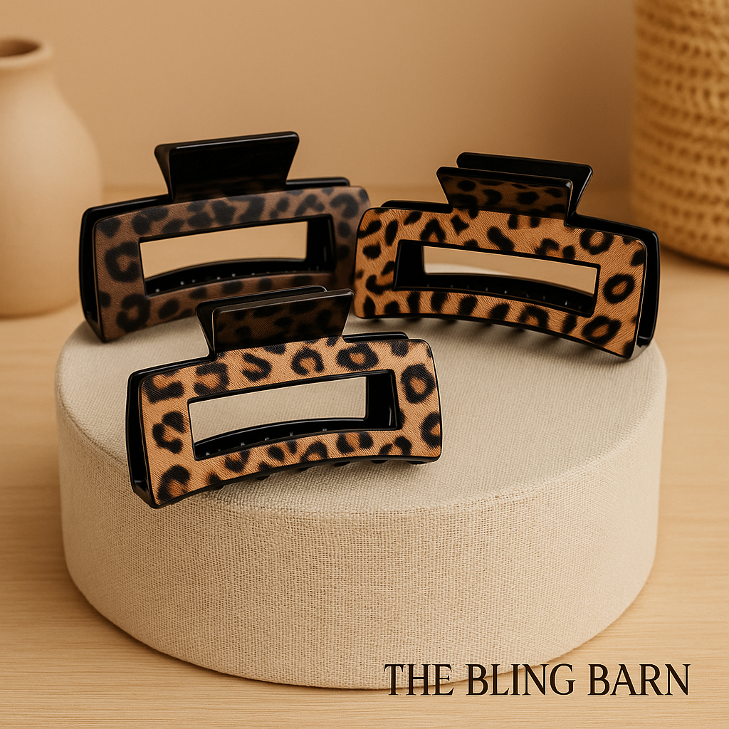 Spotted Sass Hair Claw – Leopard Print Grip Clip for Effortless, All-Day Hold