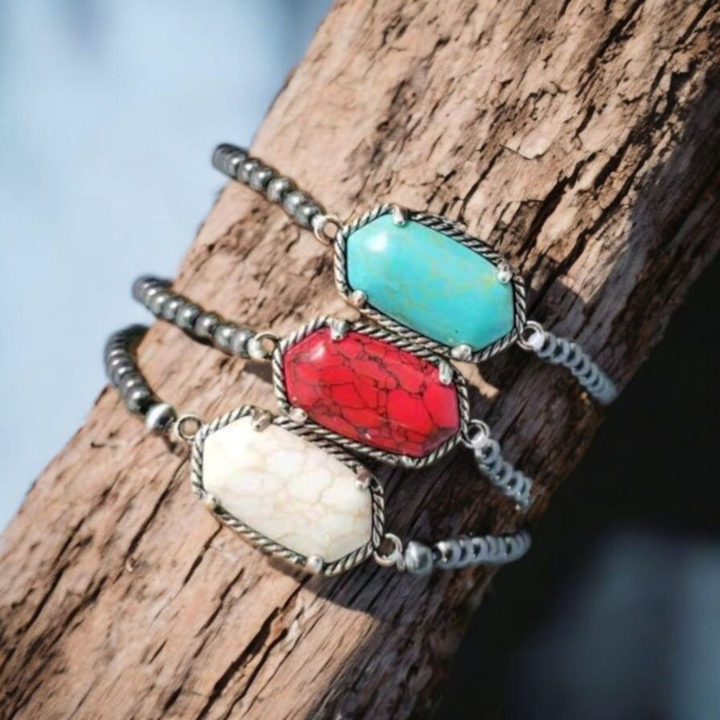 Geometric Fashion Stretch Bead Rodeo Style Bracelet