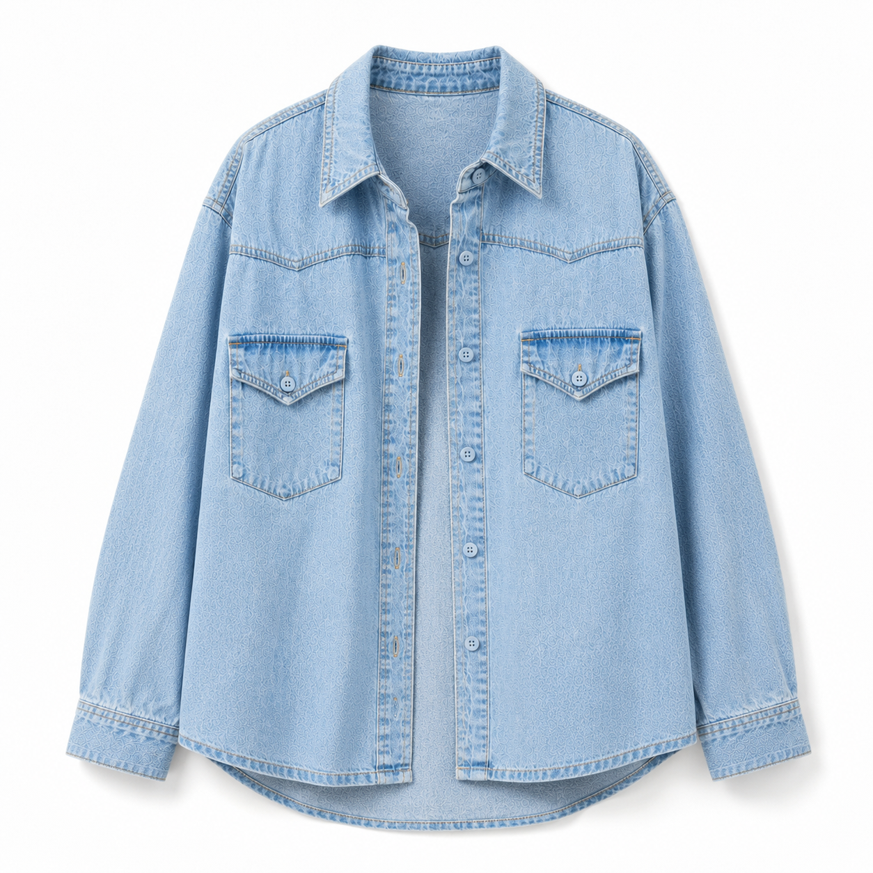Classic Light Wash Denim Shacket