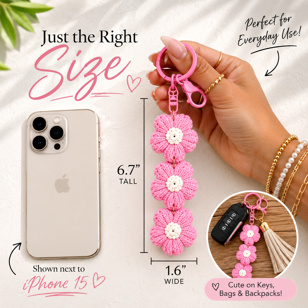 Bloom & Go Crochet Daisy Charm