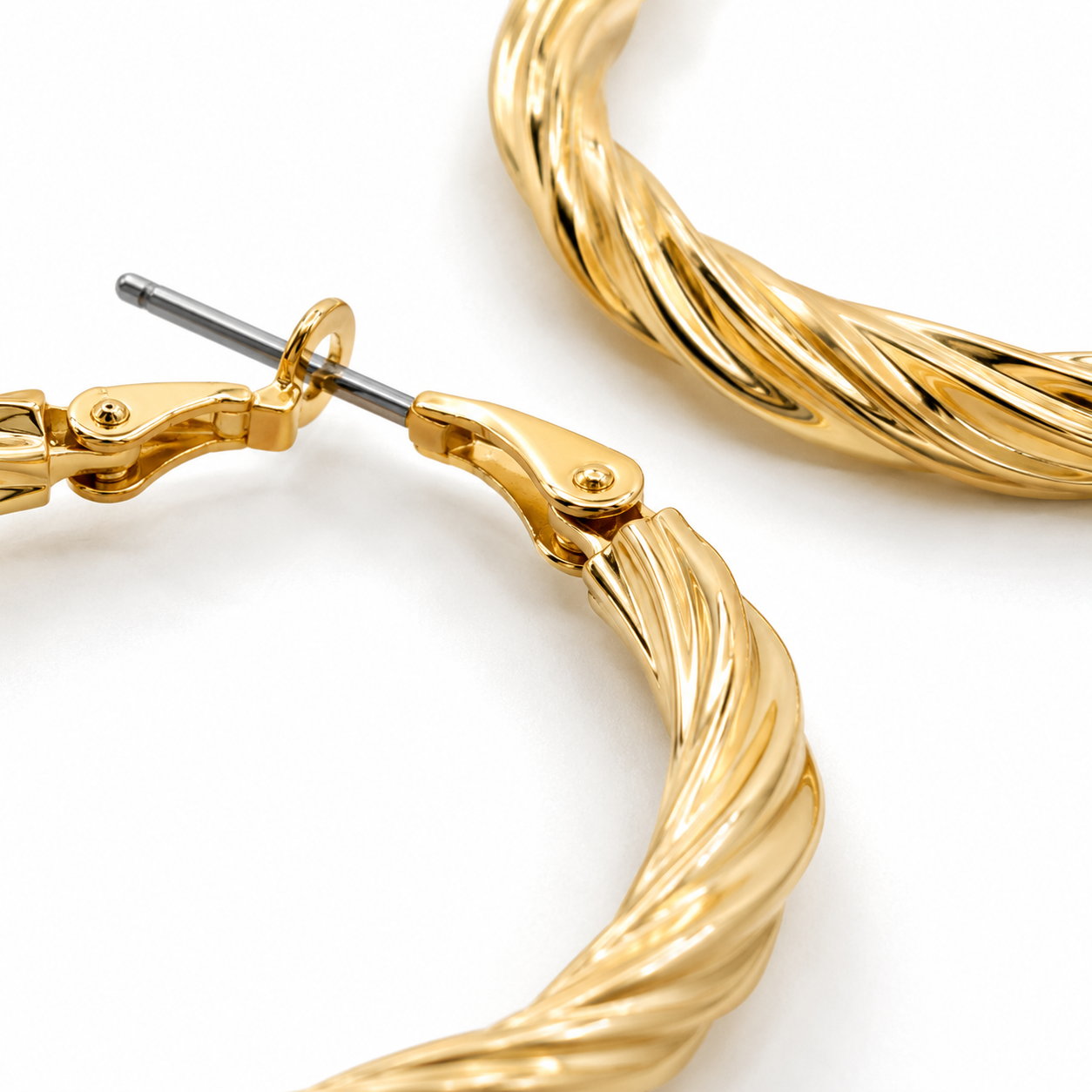 Twist and Shine Hoop Earrings