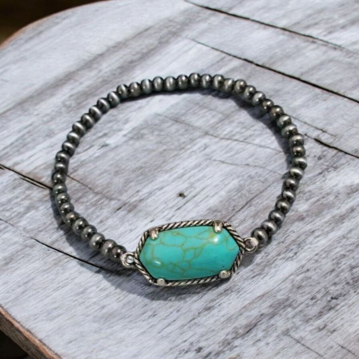 Geometric Fashion Stretch Bead Rodeo Style Bracelet