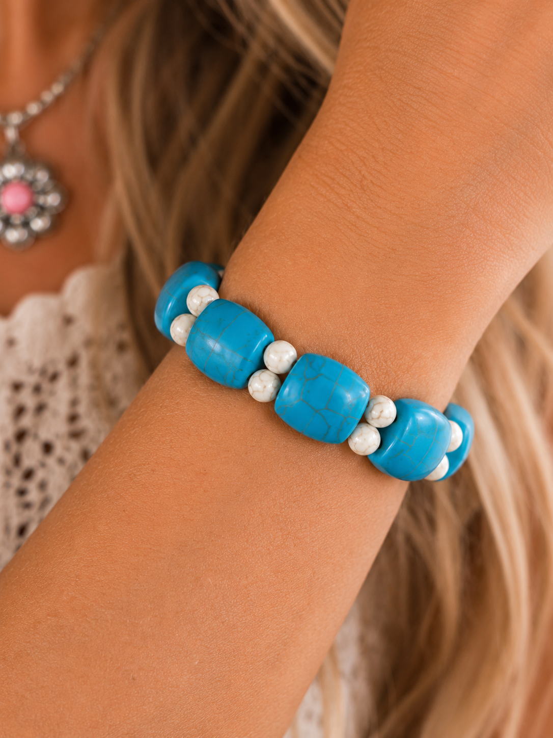 Turquoise Trails Stretch Bracelet