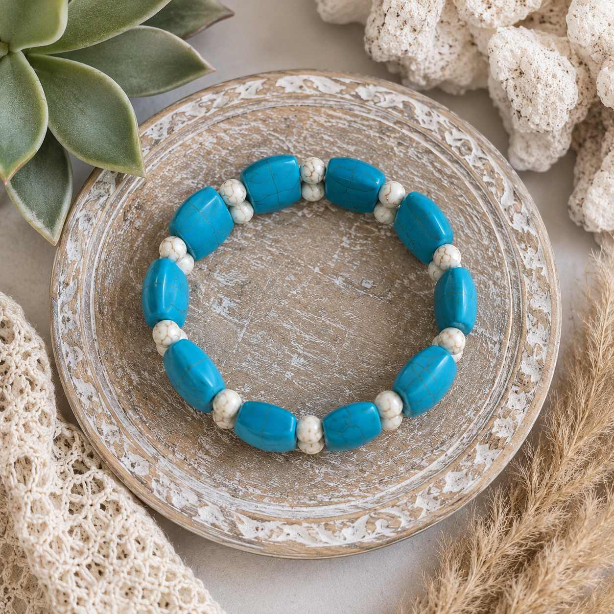 Turquoise Trails Stretch Bracelet