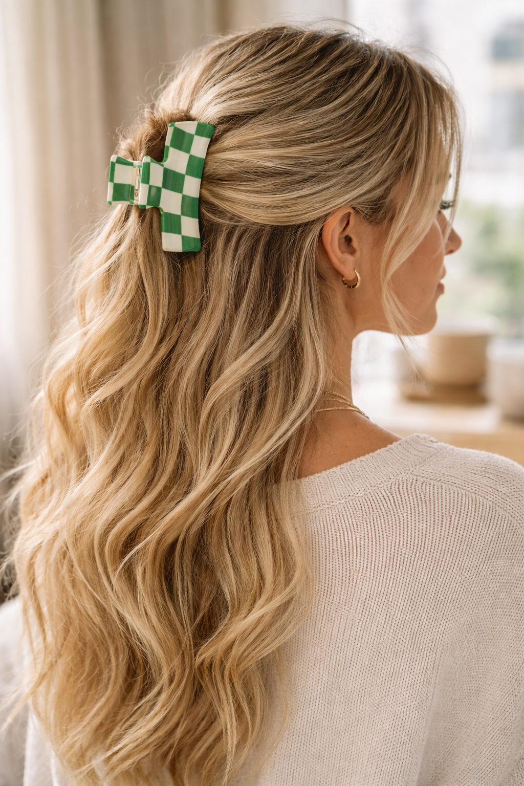 City Chic Checker Claw Clip