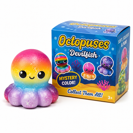 Mystery Mini Octopus Squishy Toy – Random Color