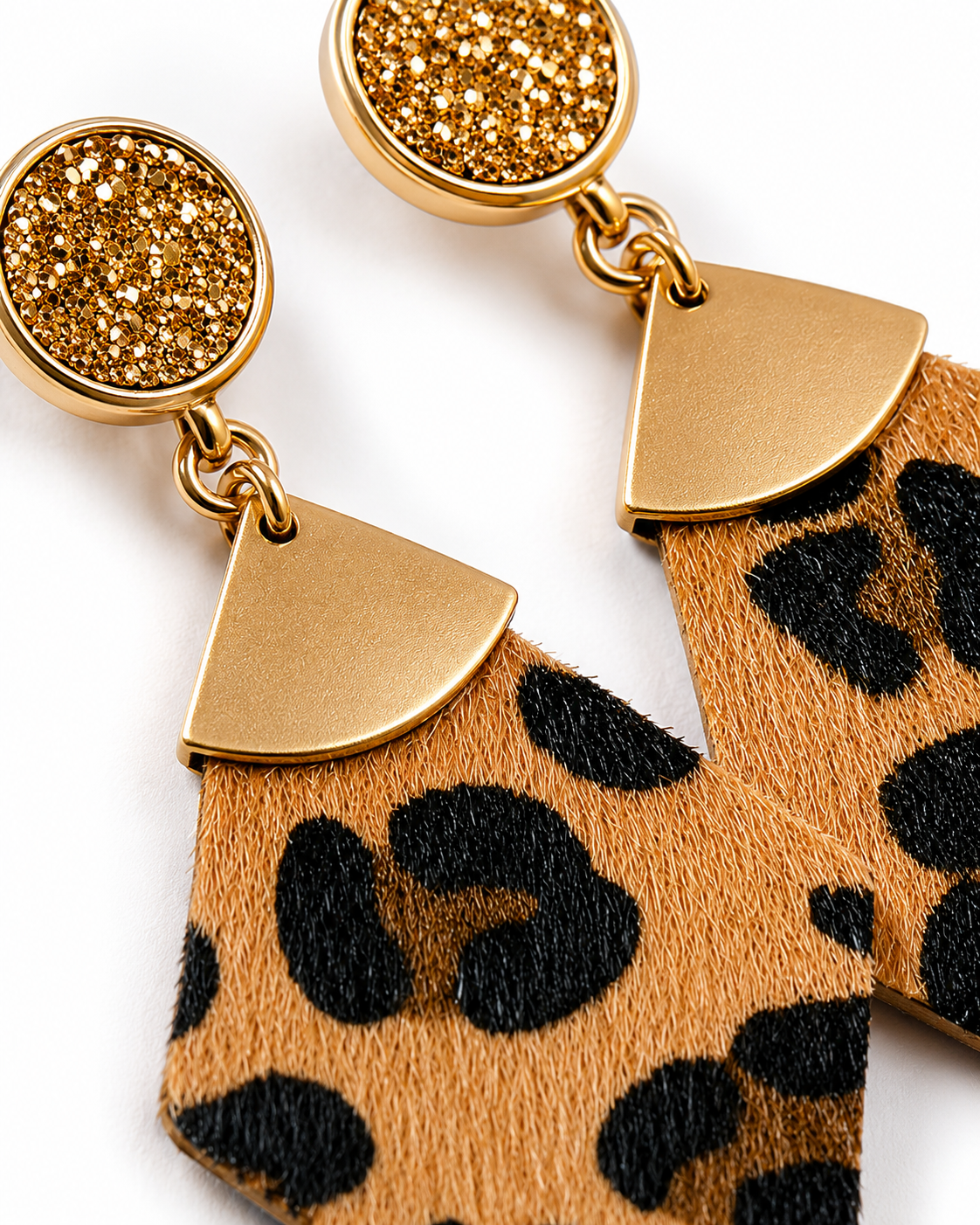 Golden Wildside Leopard Earrings