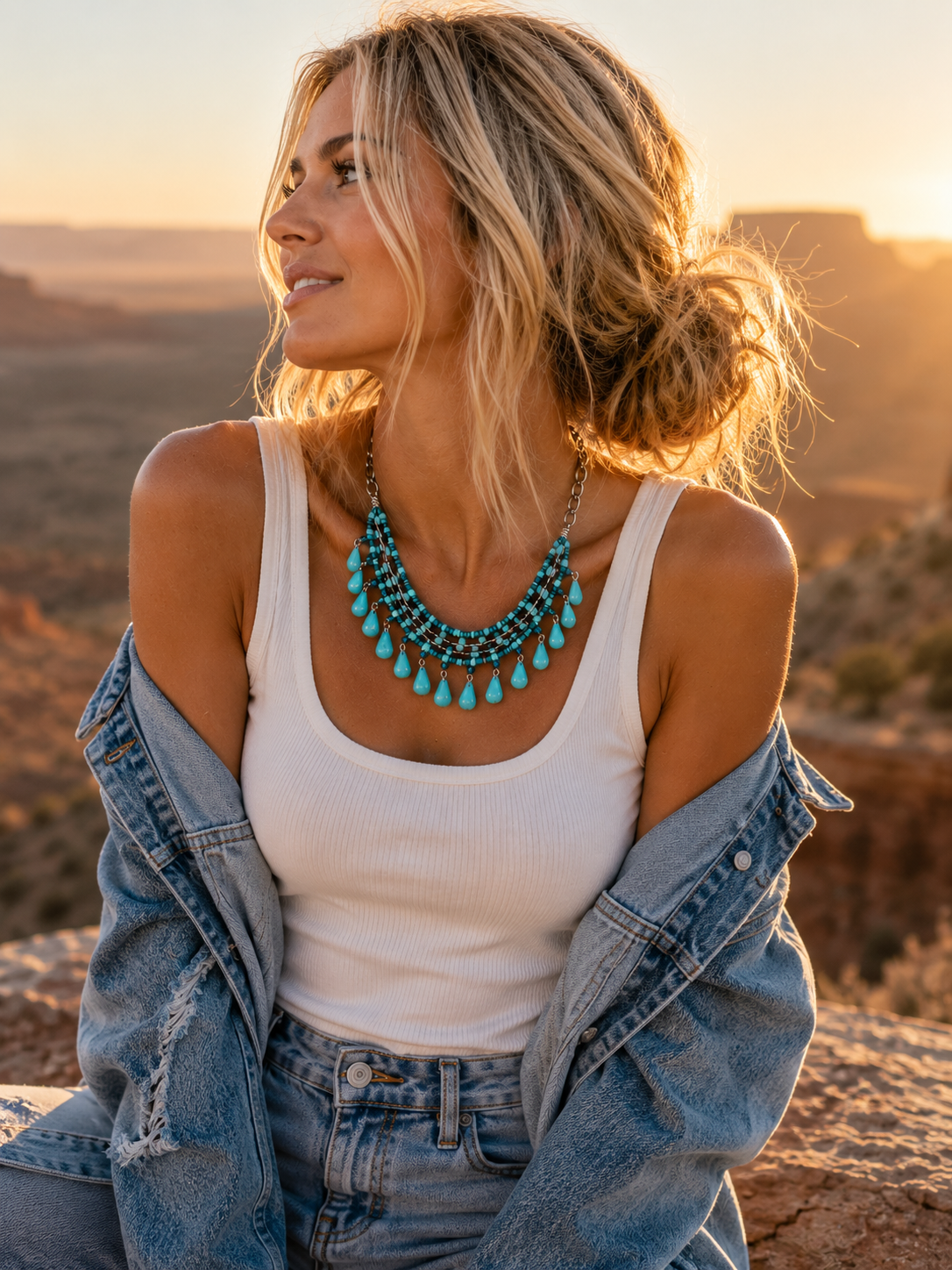 Laguna Turquoise Cascade Necklace