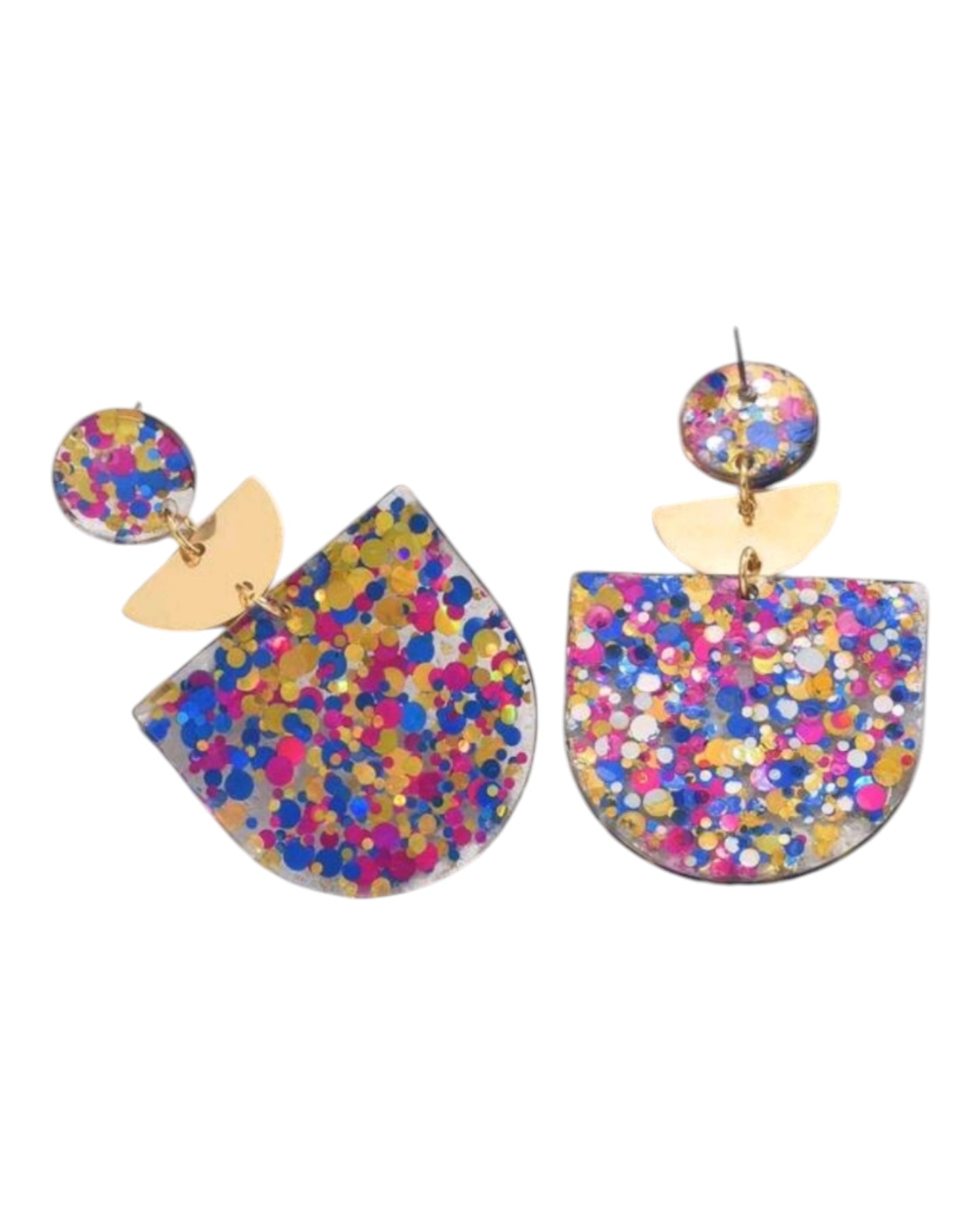 Glitter, Glitter, Bang-Bang Acrylic Eightweight Earrings