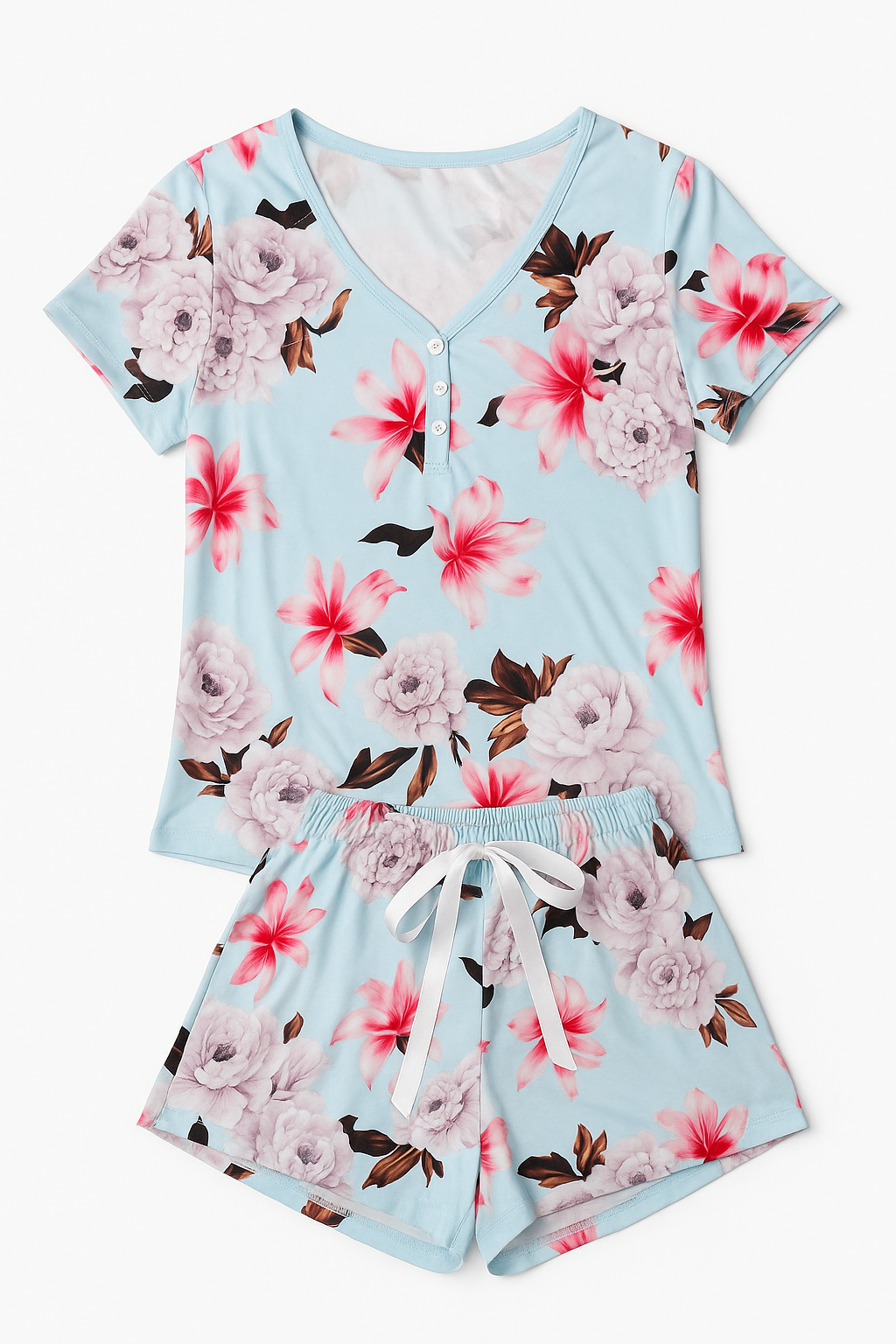 Blush Breeze Floral Lounge Set