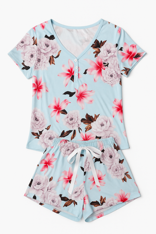 Blush Breeze Floral Lounge Set