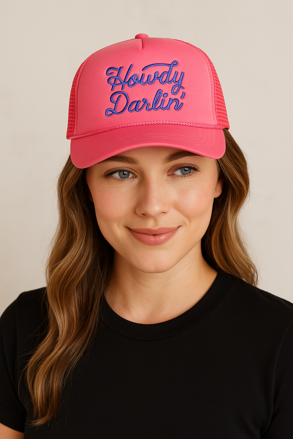 Howdy Darlin' Hot Pink Trucker Hat