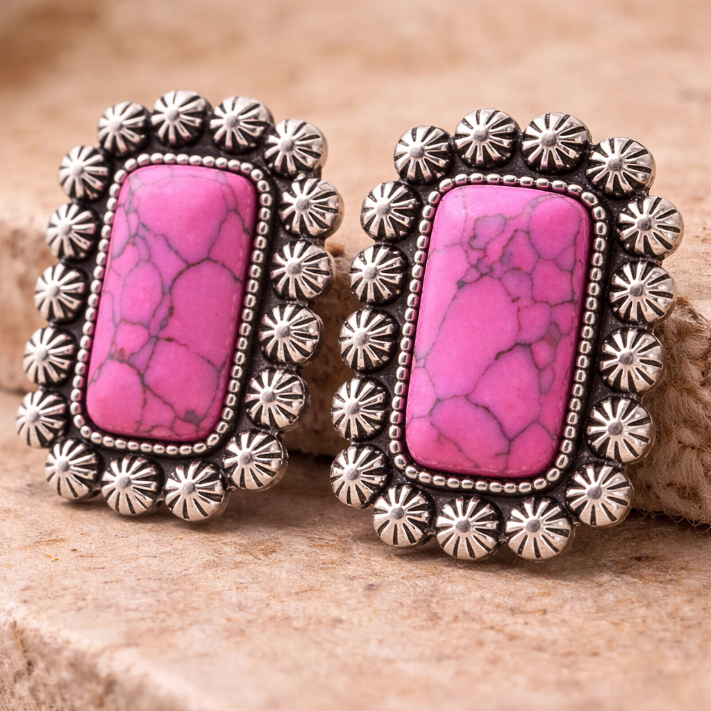 Prairie Bloom Concho Earrings