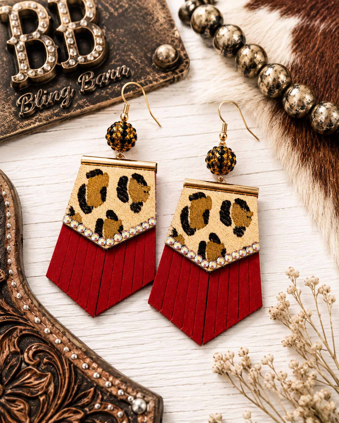 Ruby Wild Fringe Earrings