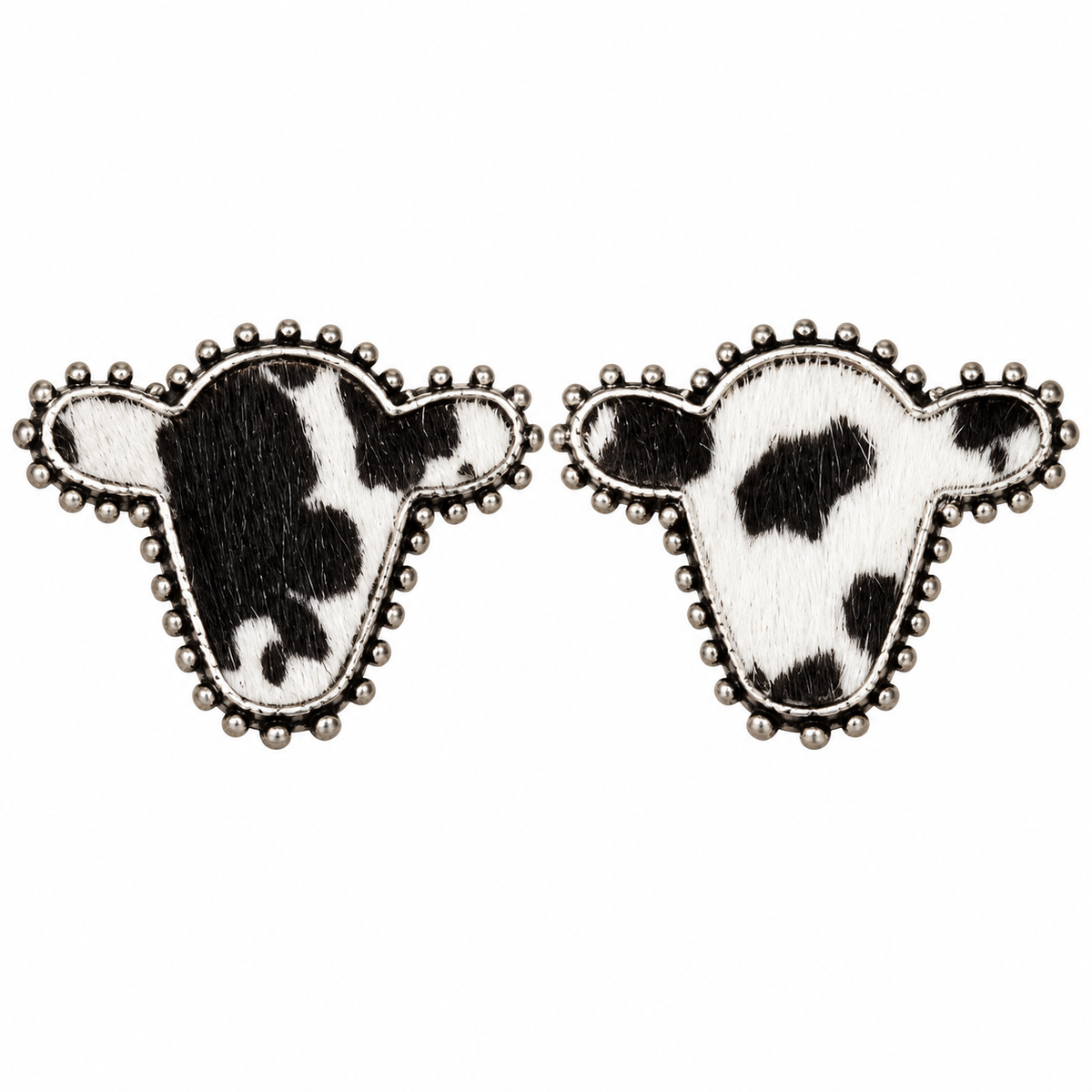 Cowgirl Cattle Club Cow Head Stud Earring Trio
