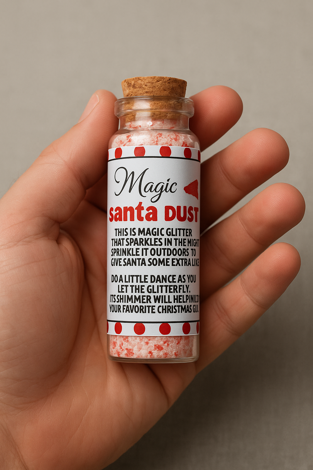 Magic Santa Dust – Christmas Eve Sprinkle Holiday Magic Glitter Bottle