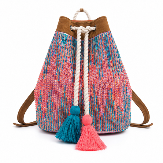 Sunset Trail Beaded Backpack | Coastal Cowgirl Boho Backpack