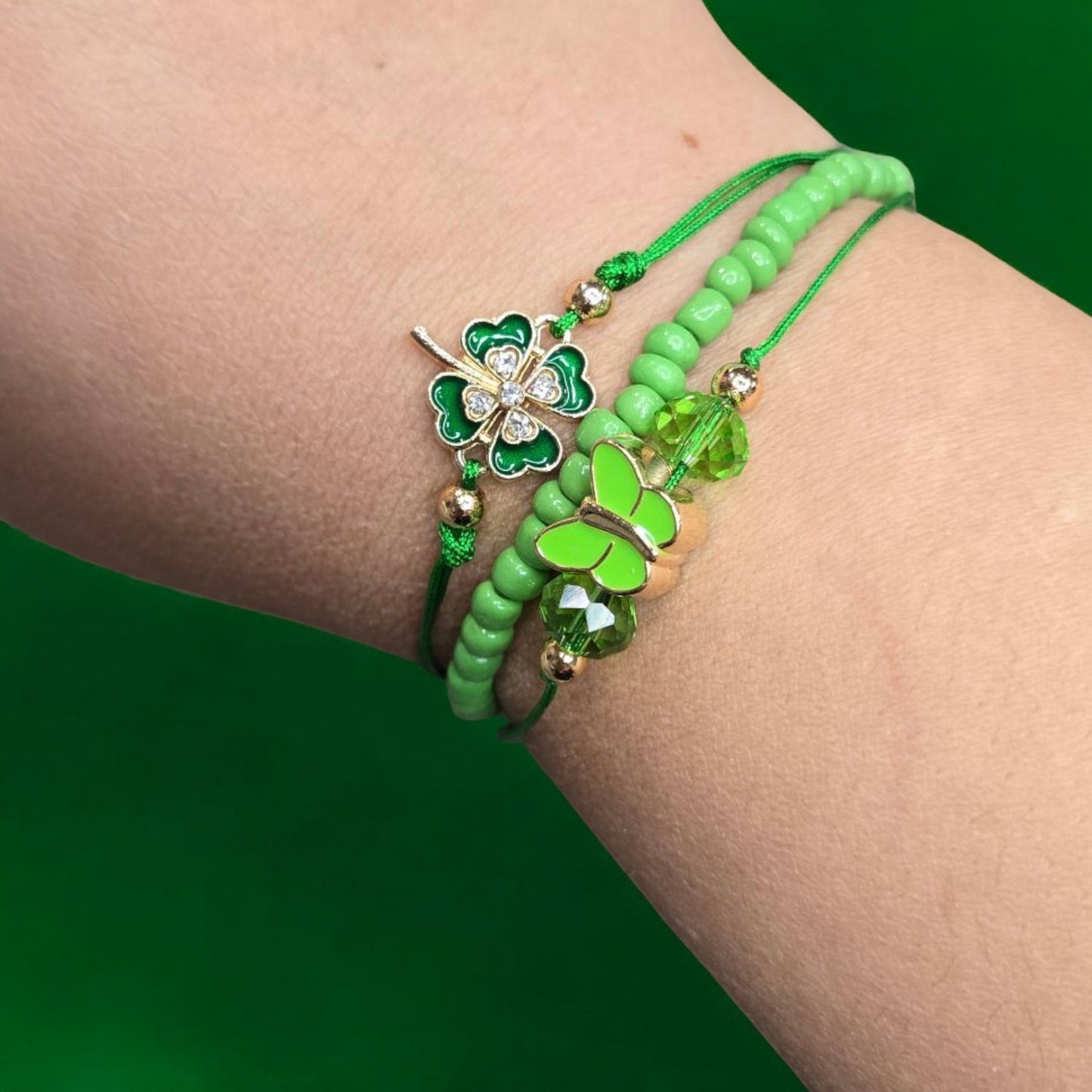 St. Patty's (3) Piece Pull String Bracelets