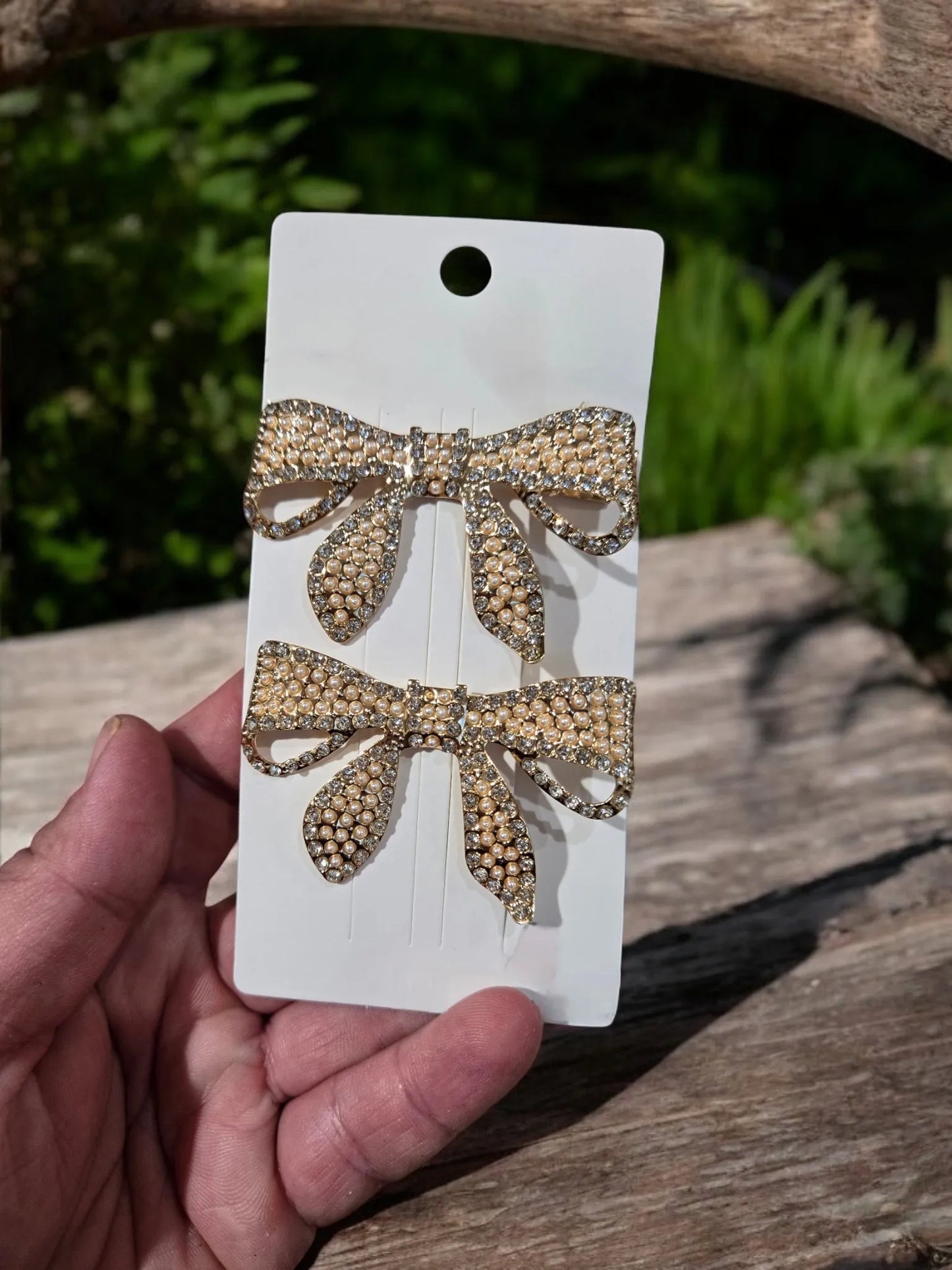 Wrapped Up in Rhinestones and Pearls 2 Piece Hair Pin Set