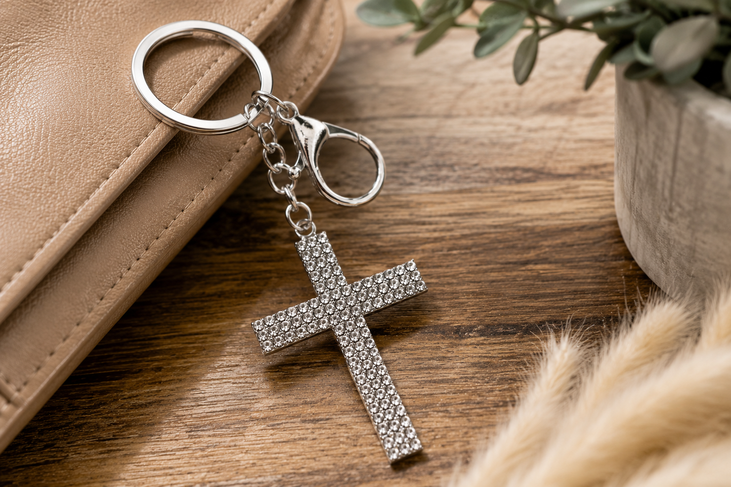 Faith & Sparkle Cross Keychain