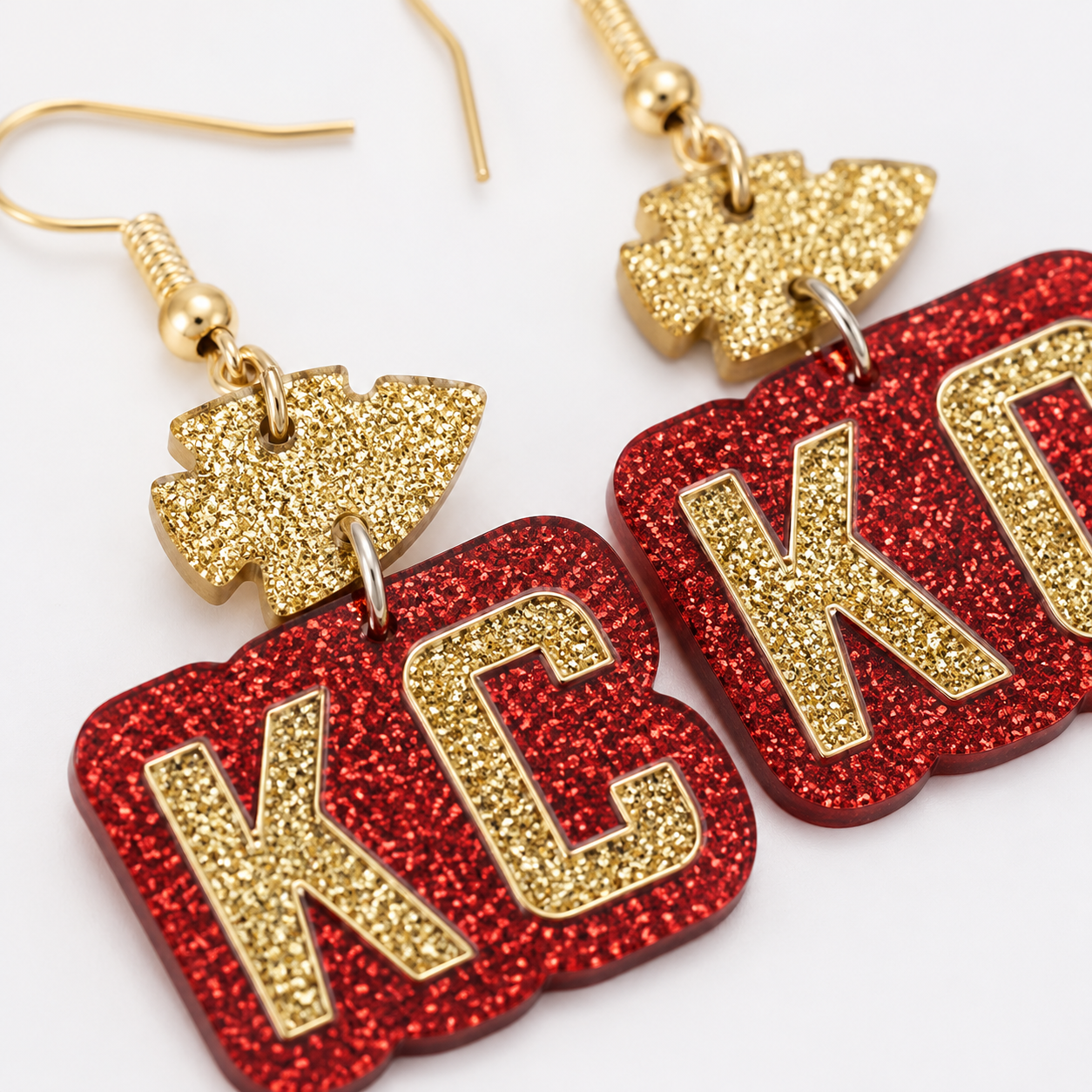 Kansas City (KC) Representing Earrings
