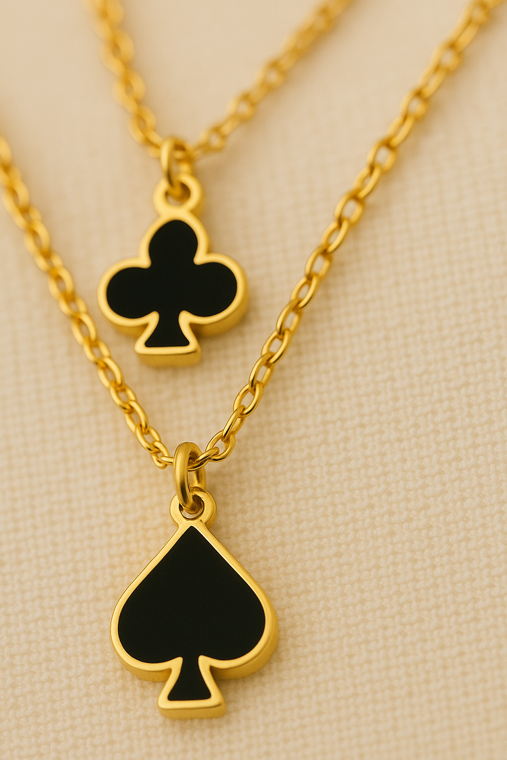 Spades In Her Pocket Gold Fashion Necklace
