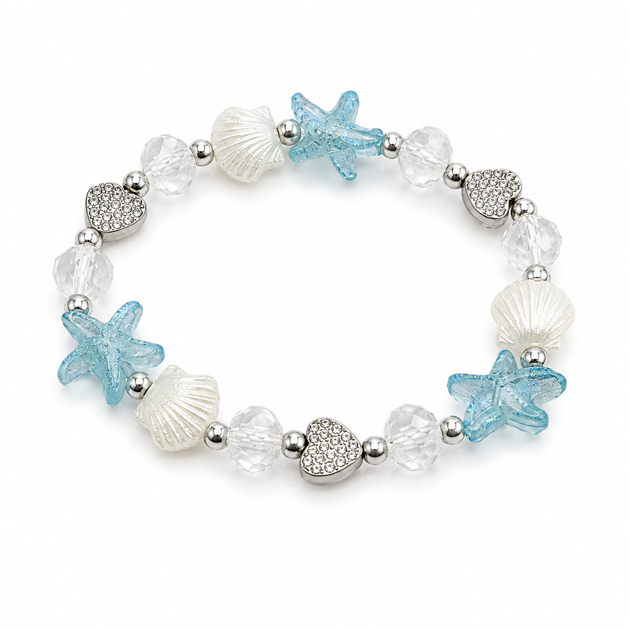 Tidal Treasure Bracelet Collection – Coastal Starfish, Pearl & Shell Stretch Bracelets | Beachy Boutique Jewelry
