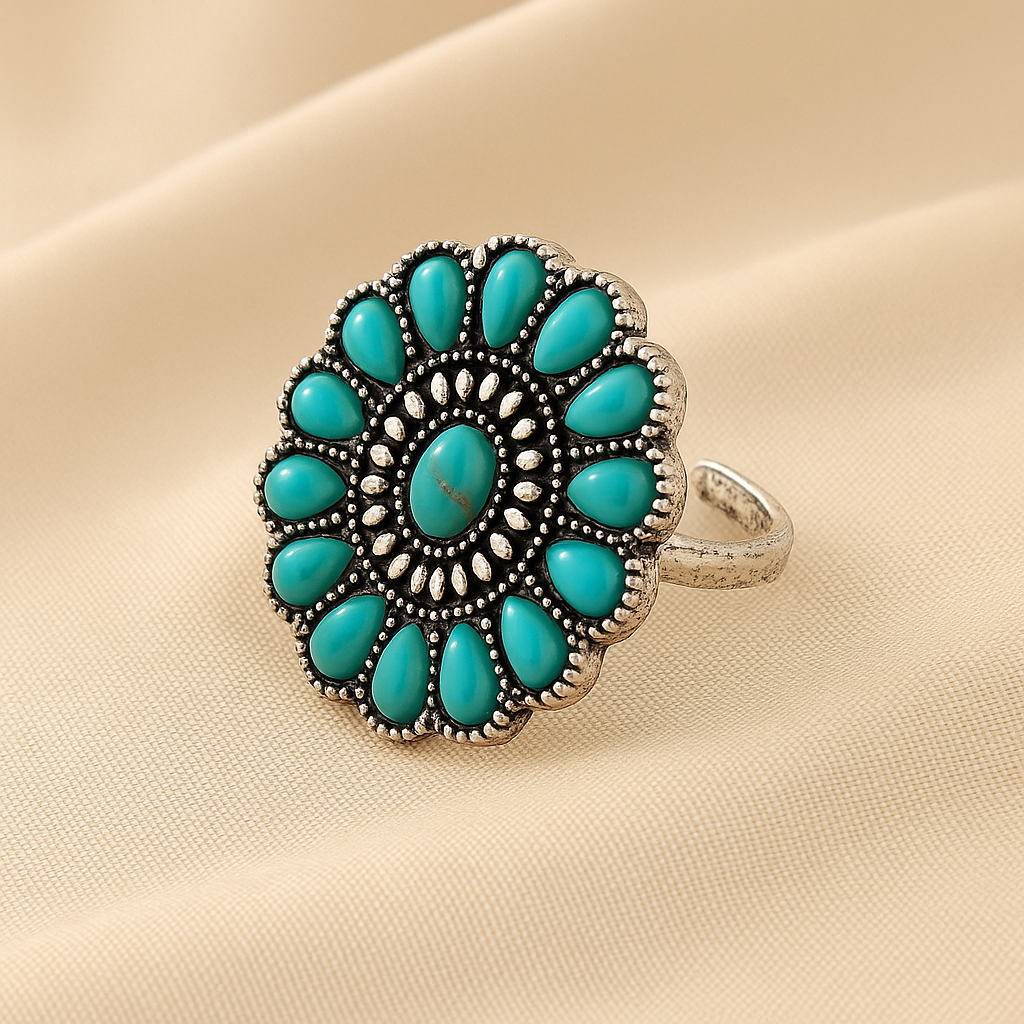 Turquoise Rodeo Bloom Ring