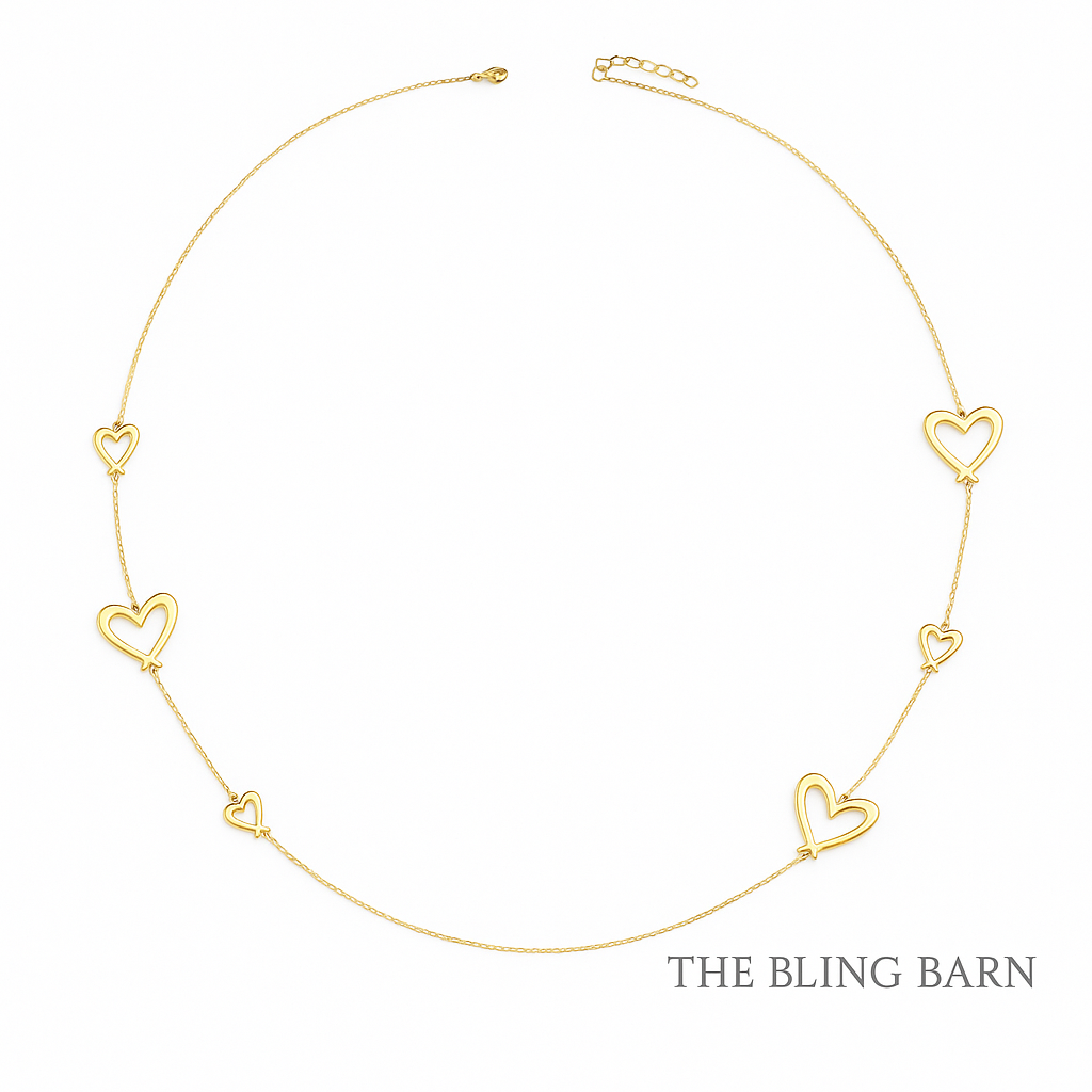 Forever Yours Heart Station Necklace