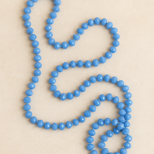 💙 Blue Horizon 60" Beaded Glass Necklace 💙