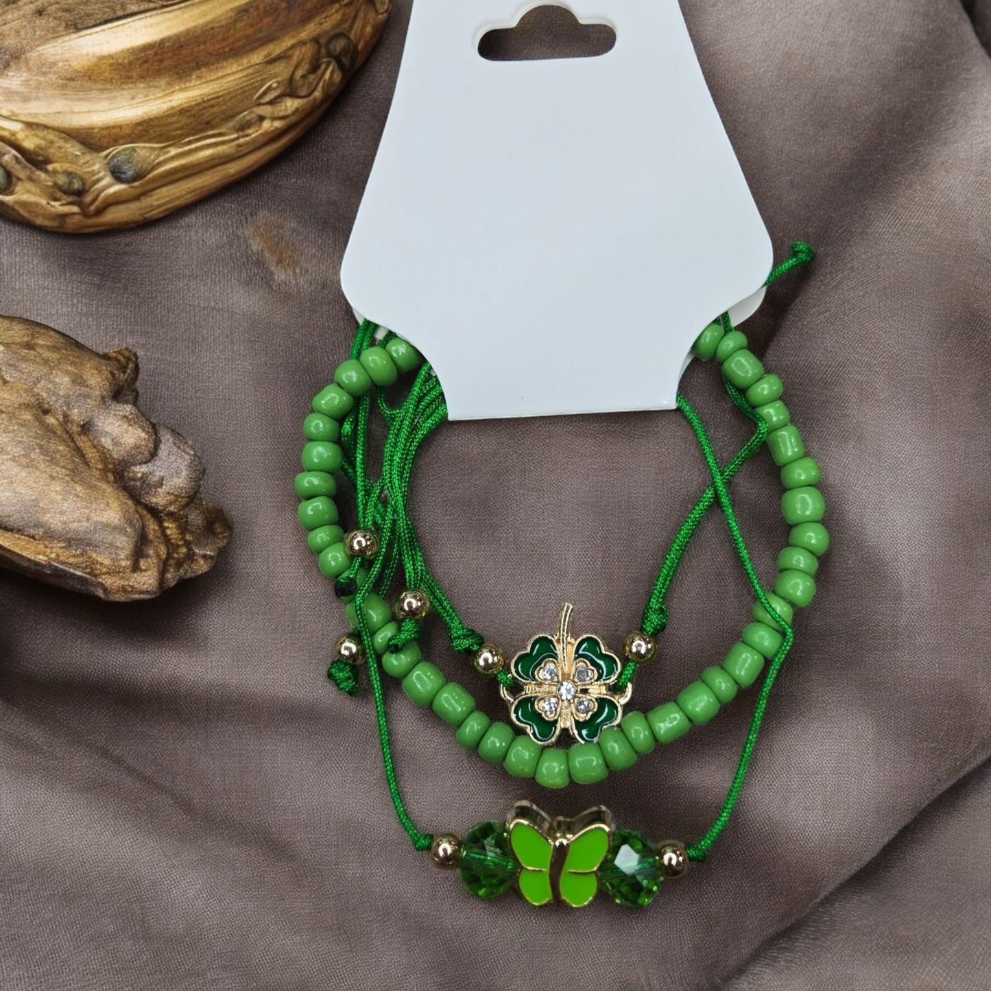 St. Patty's (3) Piece Pull String Bracelets