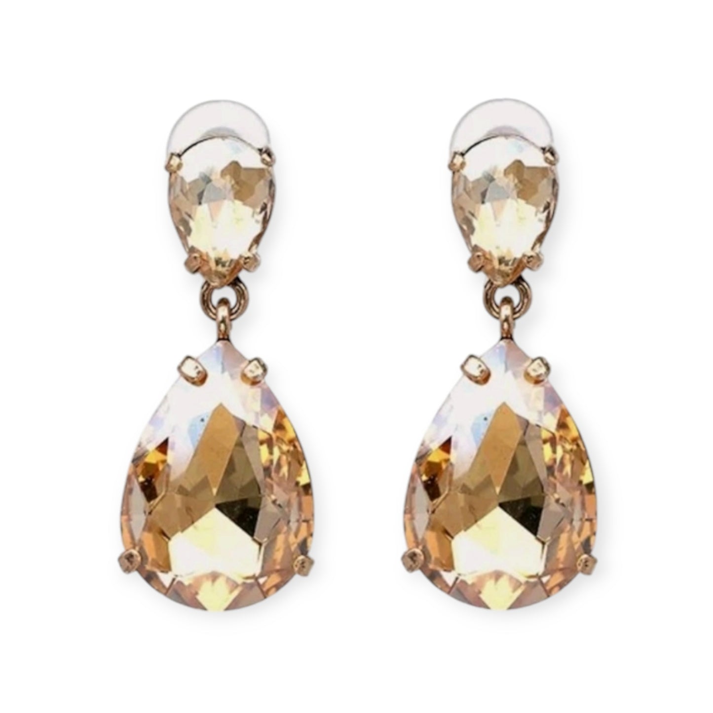 Drop Down For Love Rhinestone Drop Earrings