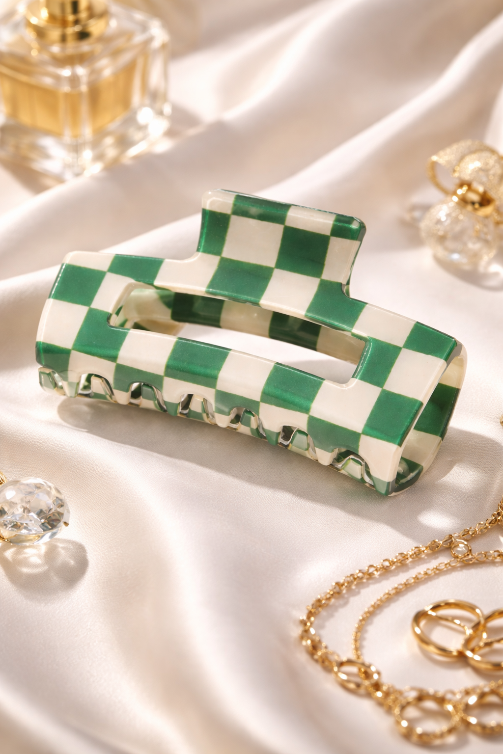 City Chic Checker Claw Clip