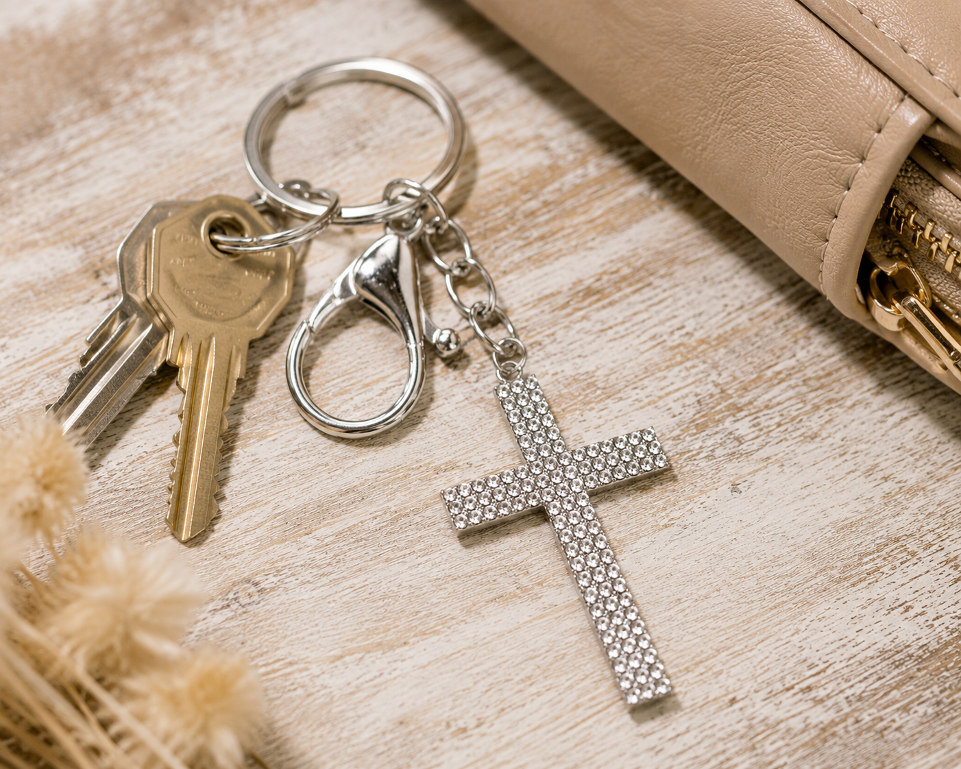 Faith & Sparkle Cross Keychain