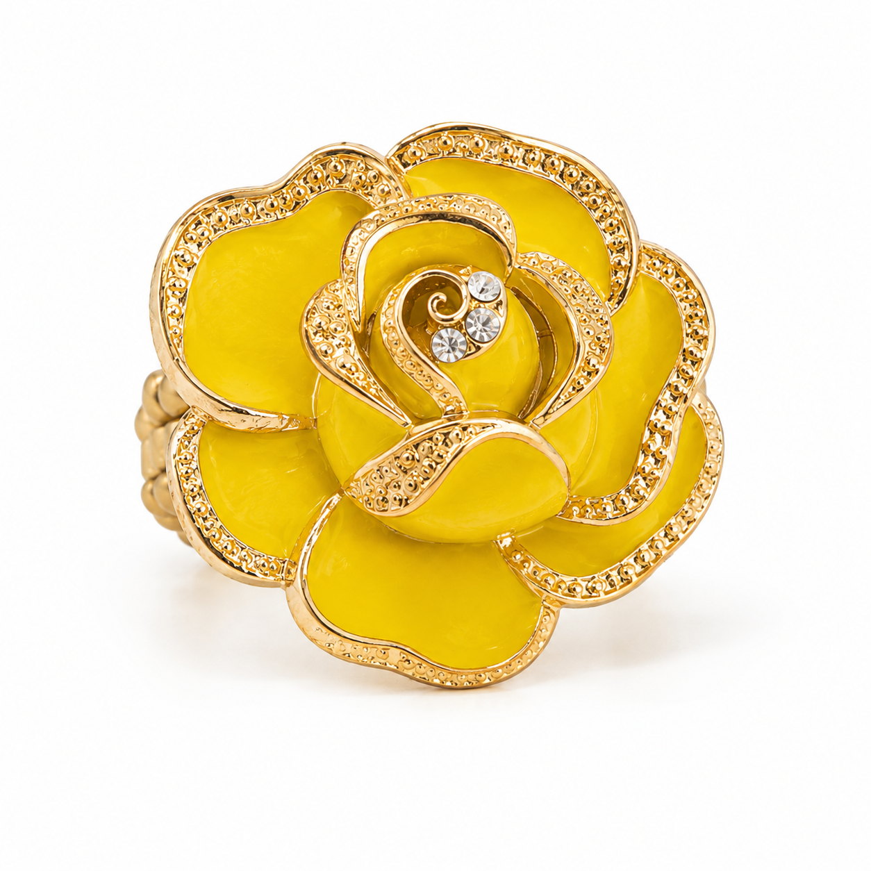 Golden Bloom Stretch Ring