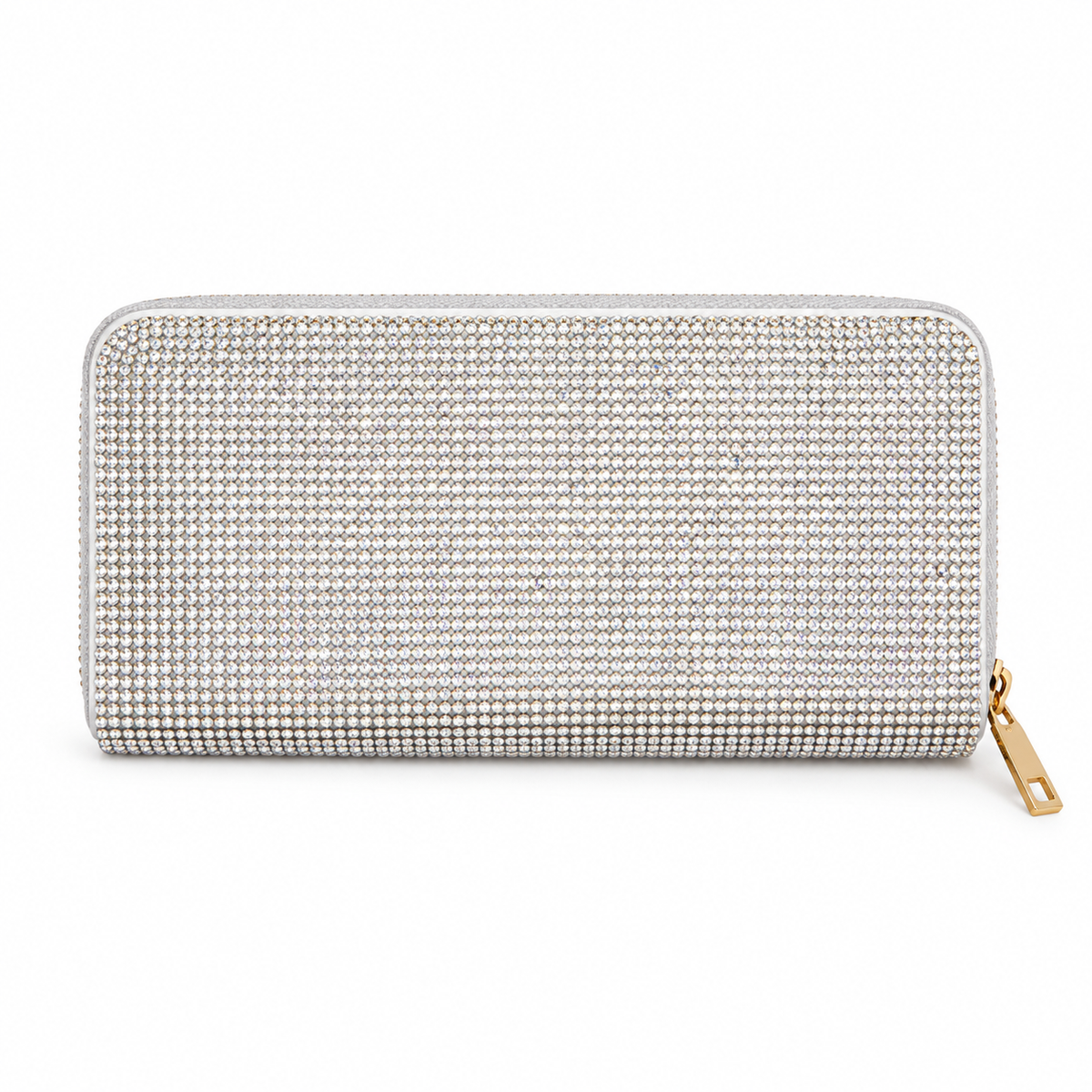 Midnight Spark Crystal Rhinestone Pave Zip Wallet