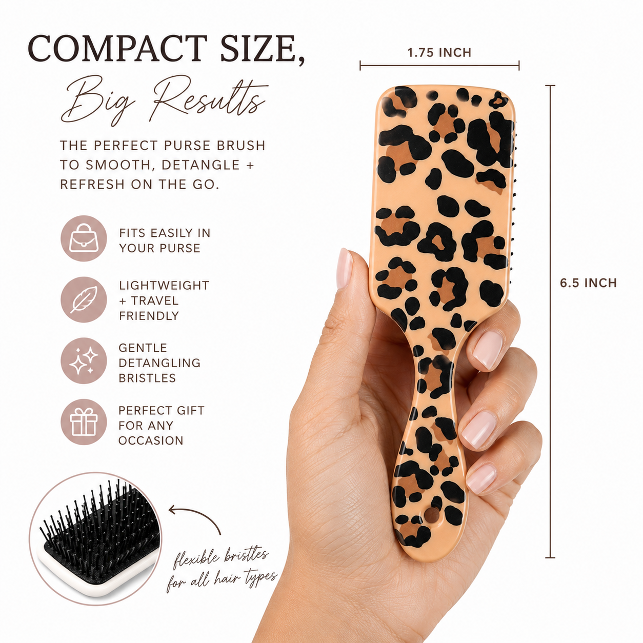Wild Mane Purse Brush | Compact Detangling Hair Brush