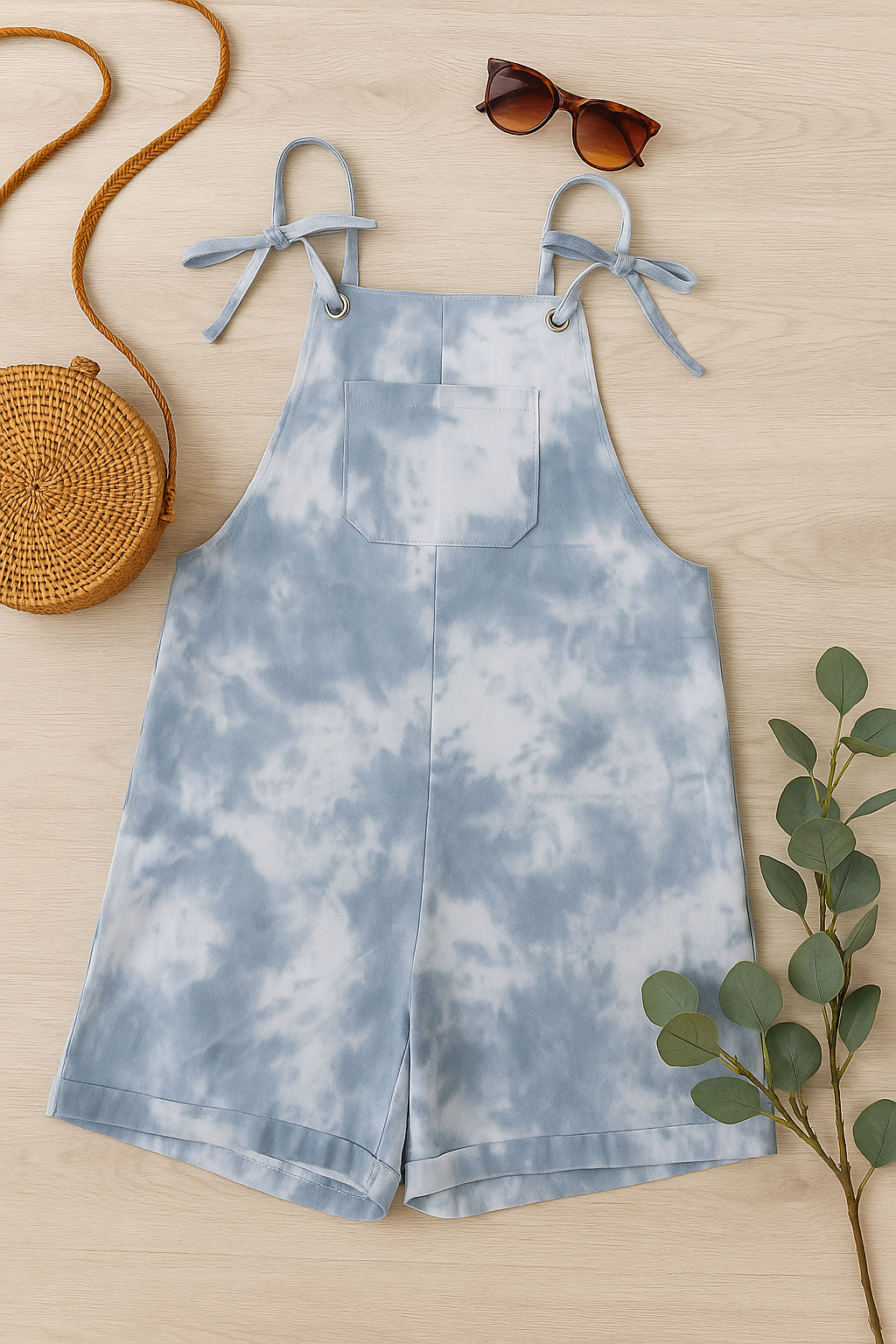 Sea Breeze Tie-Dye Overalls